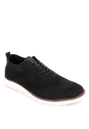 ALBERTO black Knitted Oxford Sneakers FE113SH0A69EDFGS_1
