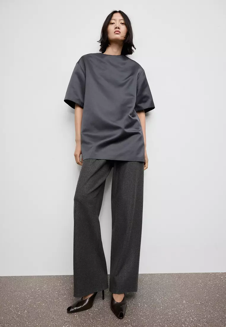 Straight-Fit Trousers With Elastic Waist