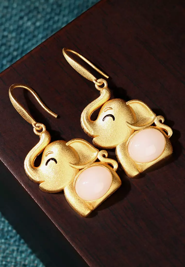 Elephant drop earrings on sale