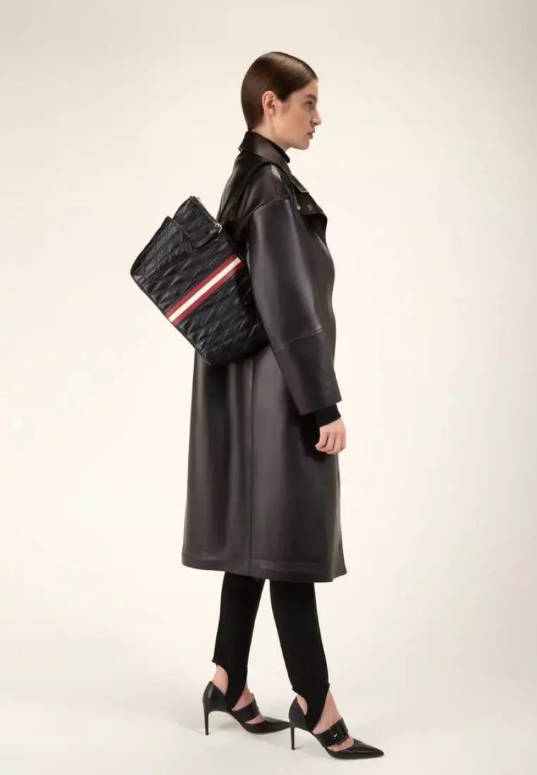 Bally Damirah Leather Tote Bag Black