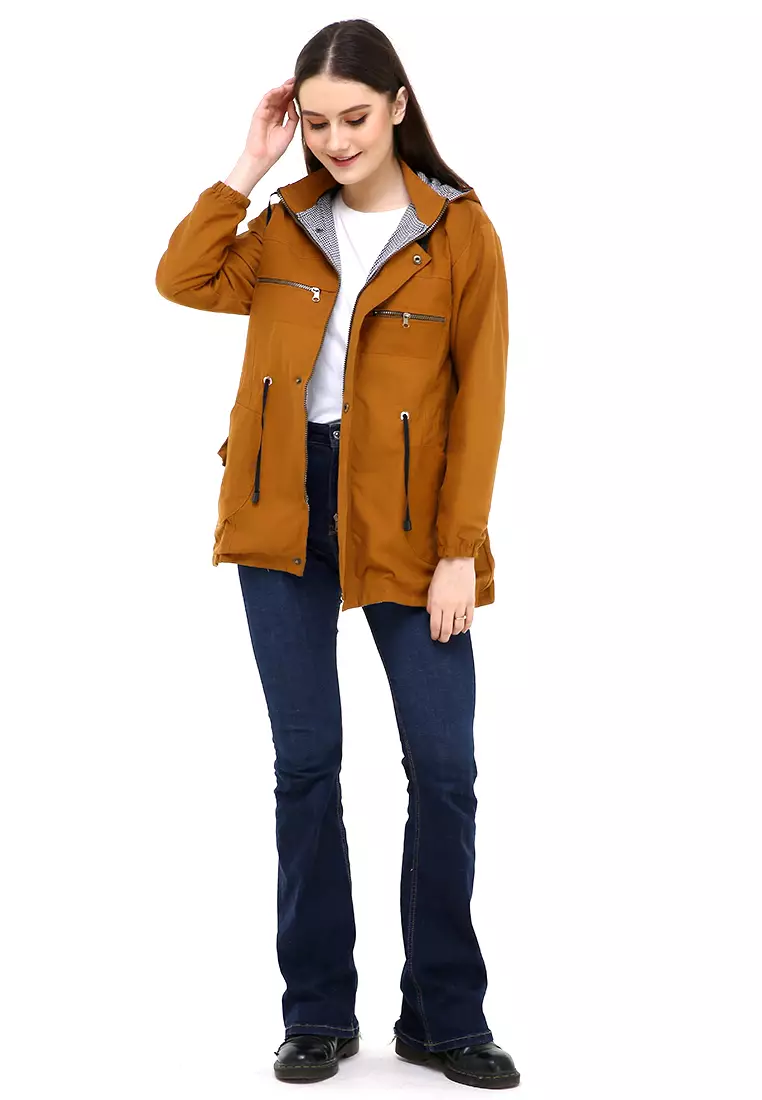 Hardwin Jaket Wanita Adventure Casual Longsleeve Jacket Outer Material Baby Canvas ORIGINAL - Yellow