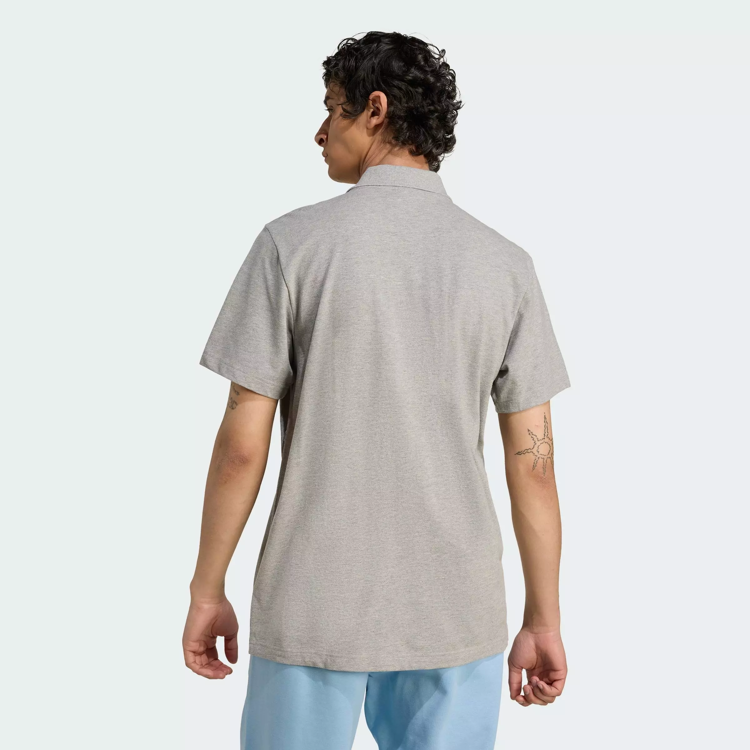 Lifestyle Trefoilo Essentials Polo Tee Men Grey JW6083