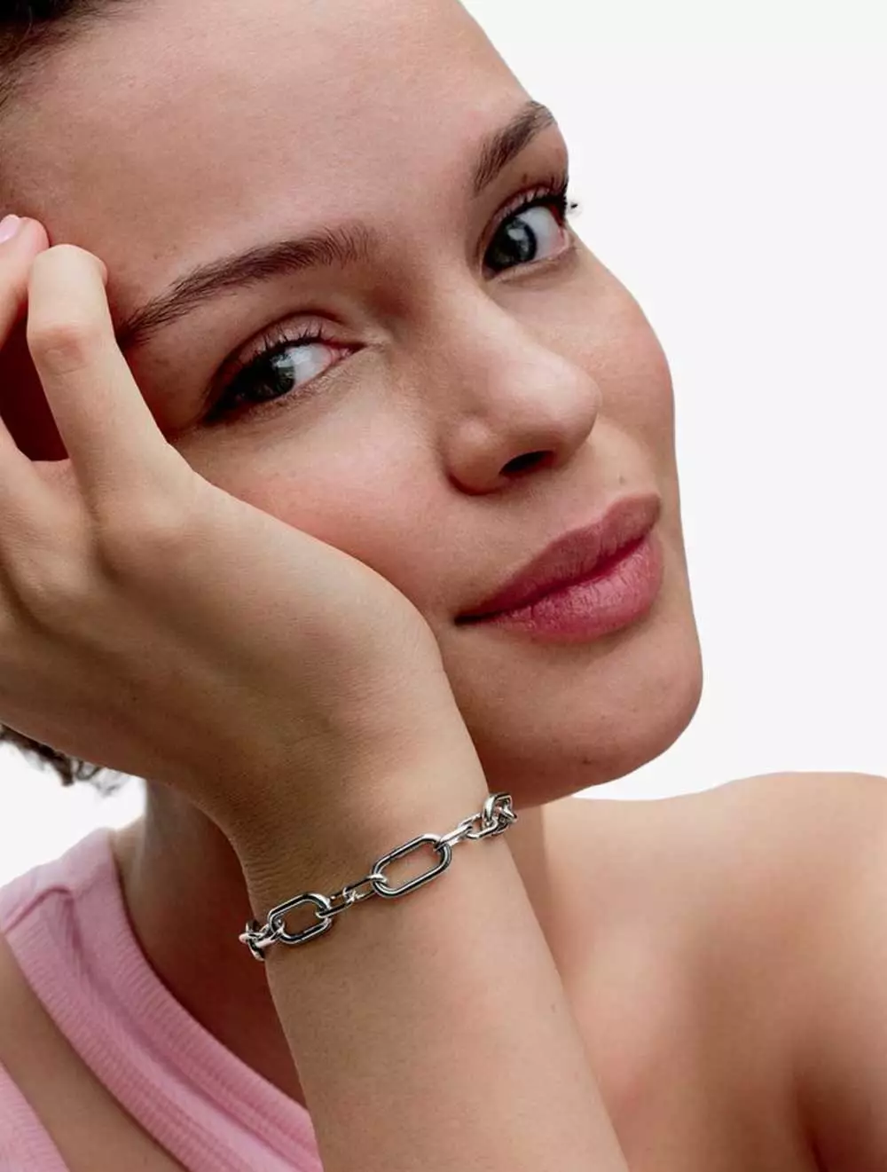 Sterling silver link bracelet with 4 openable links