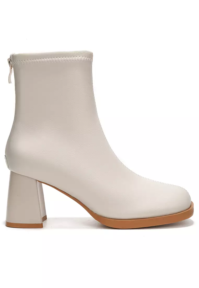 Discount on Twenty Eight Shoes  shoes - SKU: 7CM Square Toe Zipper Ankle Boots BY8365-1