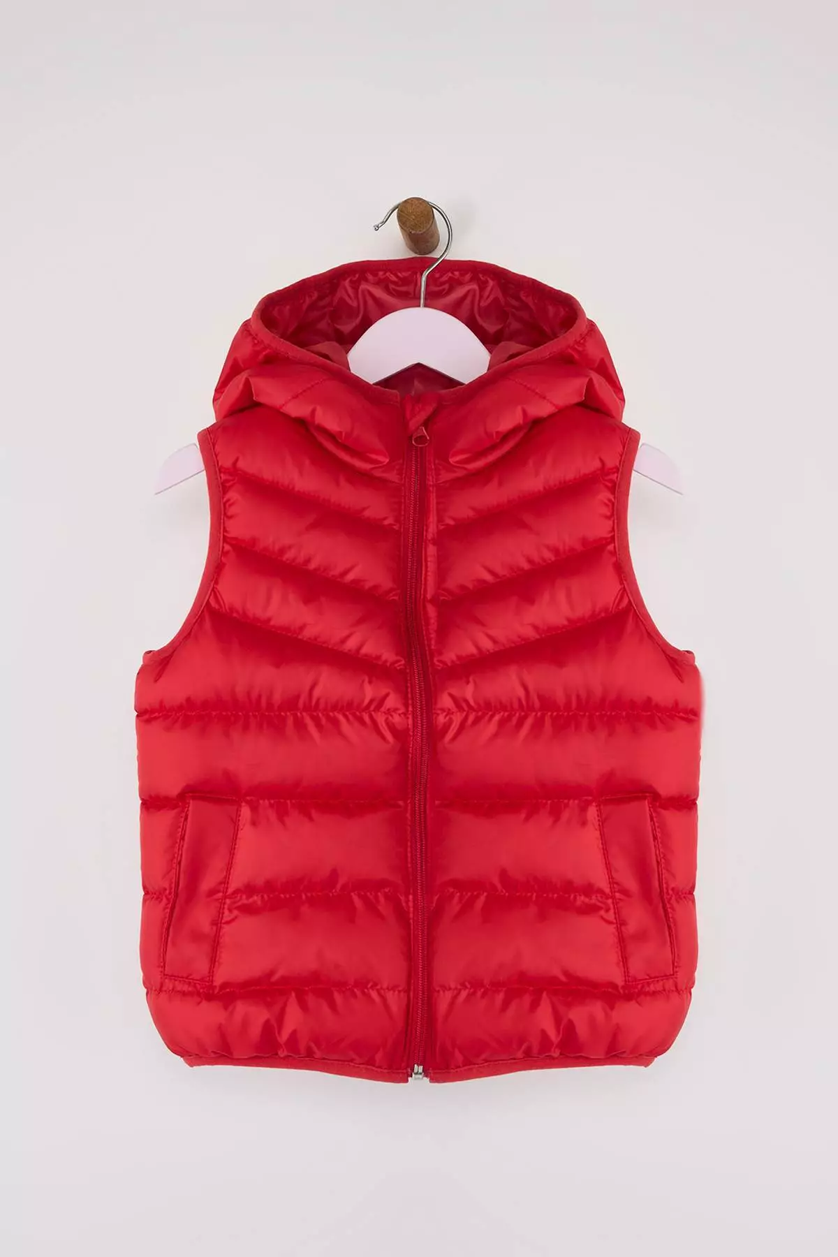 Jual Trendyol Red Unisex Children's Plain Hooded Regular Long