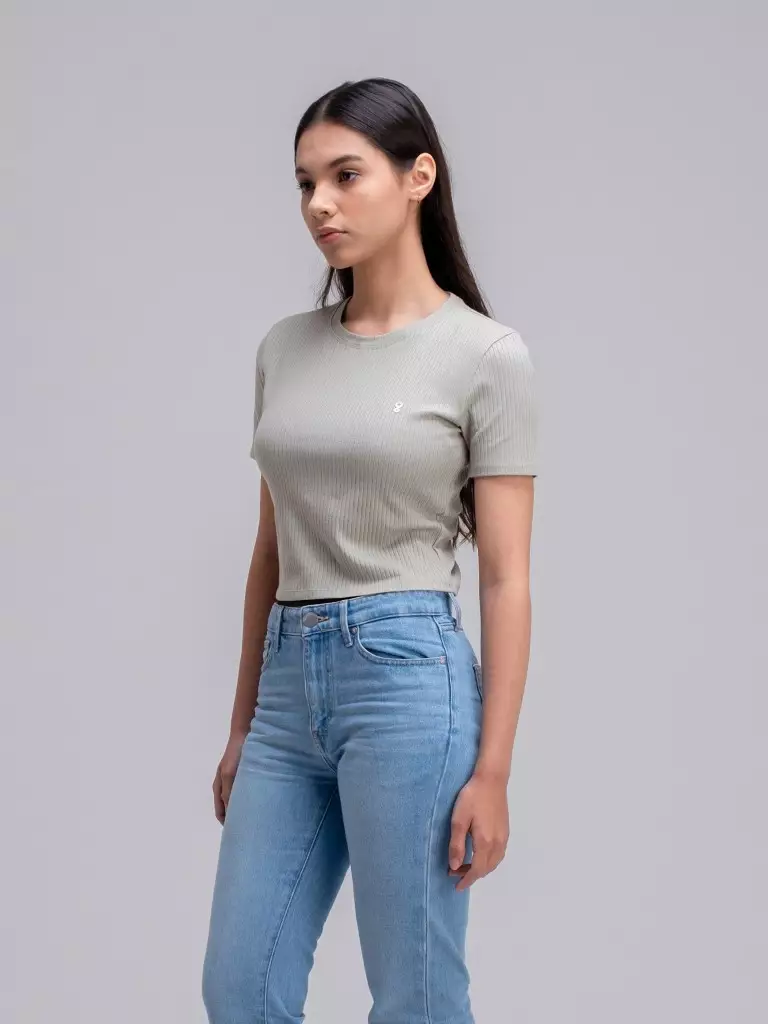 Greenlight Kaos Mid Crop Wanita Lengan Pendek 010123