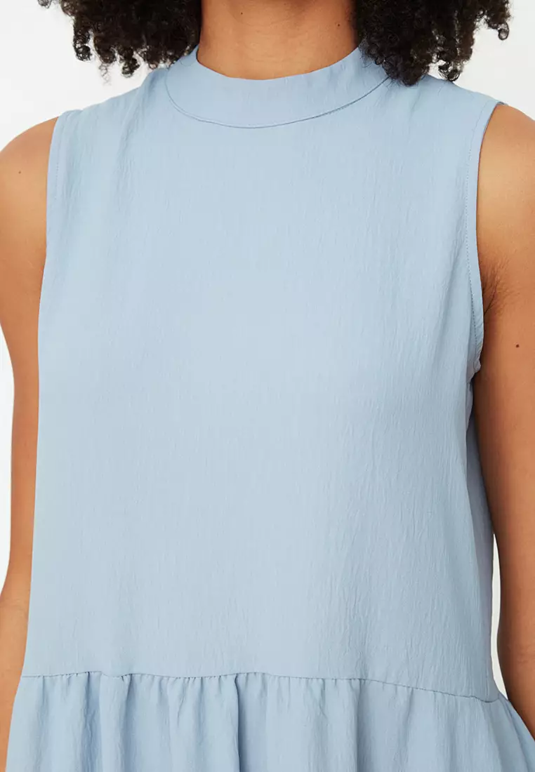 Tier Wide Cut Midi Dress