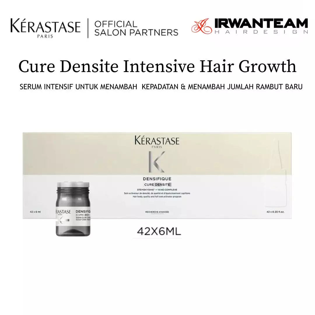 Kerastase Densifique Cure Femme 42*6ml Intensive Hair Growth Serum - Serum Intensif untuk Rambut Lebih Tebal & Lebat
