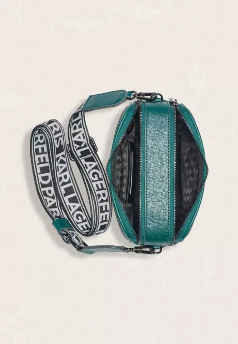 Jual KARL LAGERFELD Maybelle Round Head Duo Camera Crossbody Black