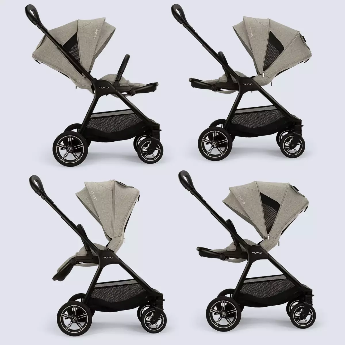 Nuna Complete Triv™ Next Stroller Bmw Collection Graphene With Cari™ Aire Carry Cot Pine - Kereta Dorong Bayi