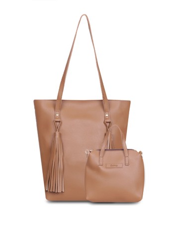 Tote KAMALA With Long Tassel - Brown
