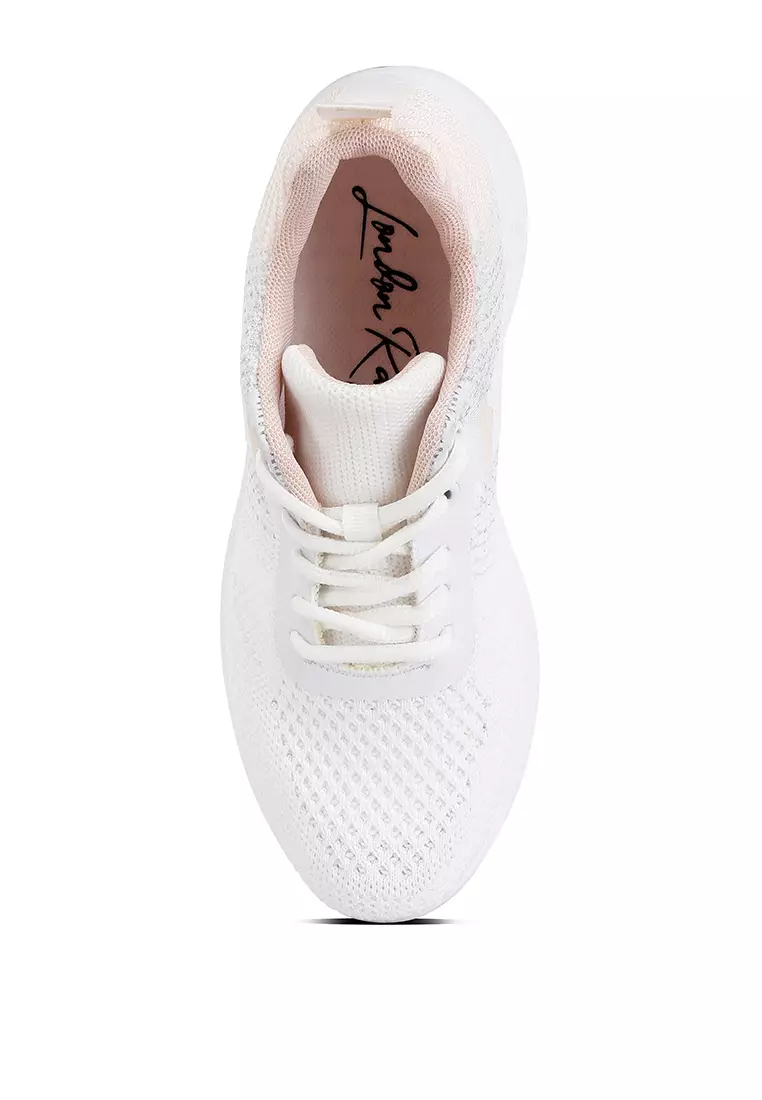 White Contrasting Chunky Sneakers