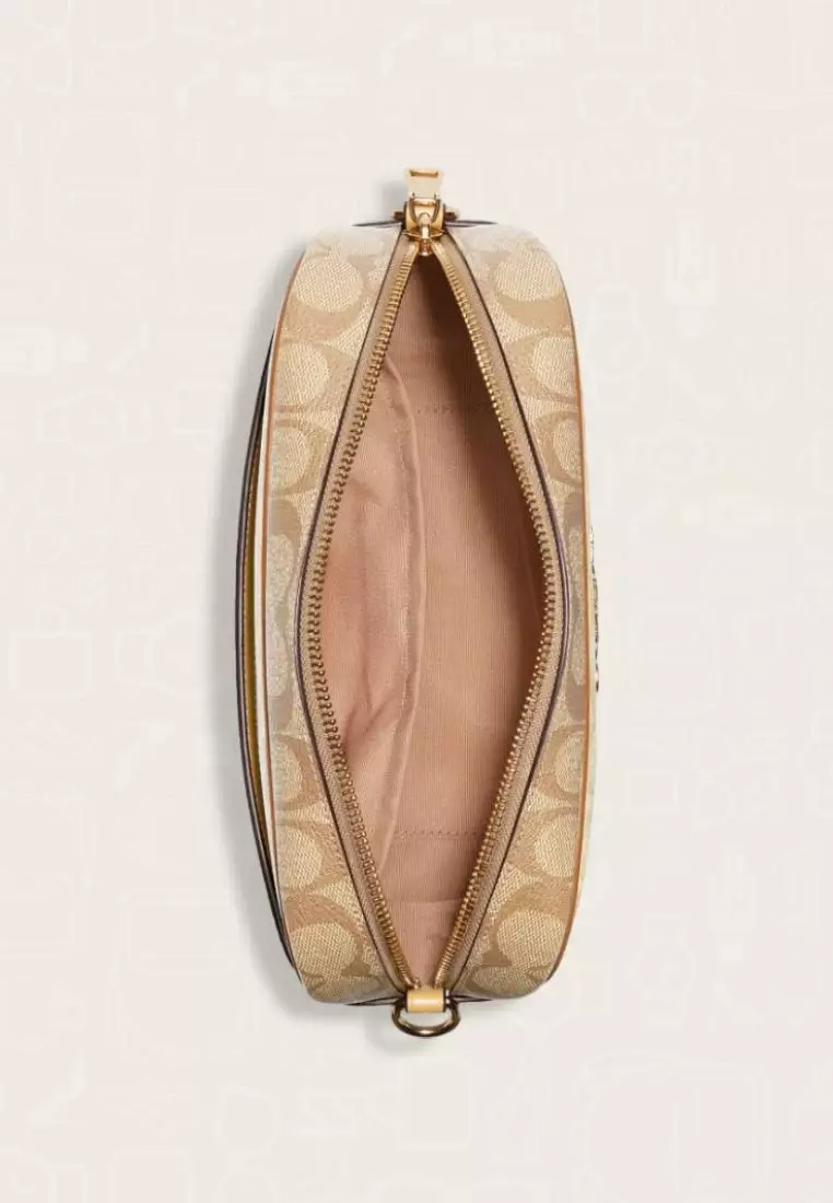 Coach Jamie Camera Bag In Blocked Signature Canvas Light Khaki Chalk Multi