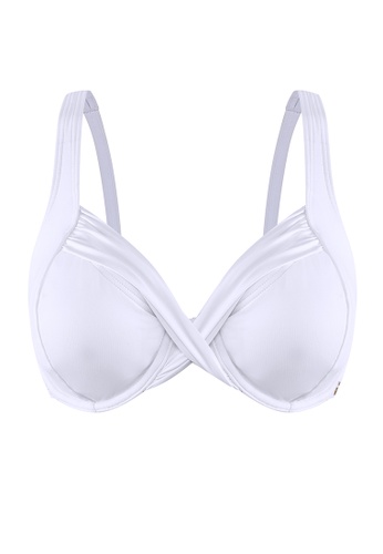 Sunseeker white Solids D Cup Underwire Bikini Top 9992EUS172A823GS_1