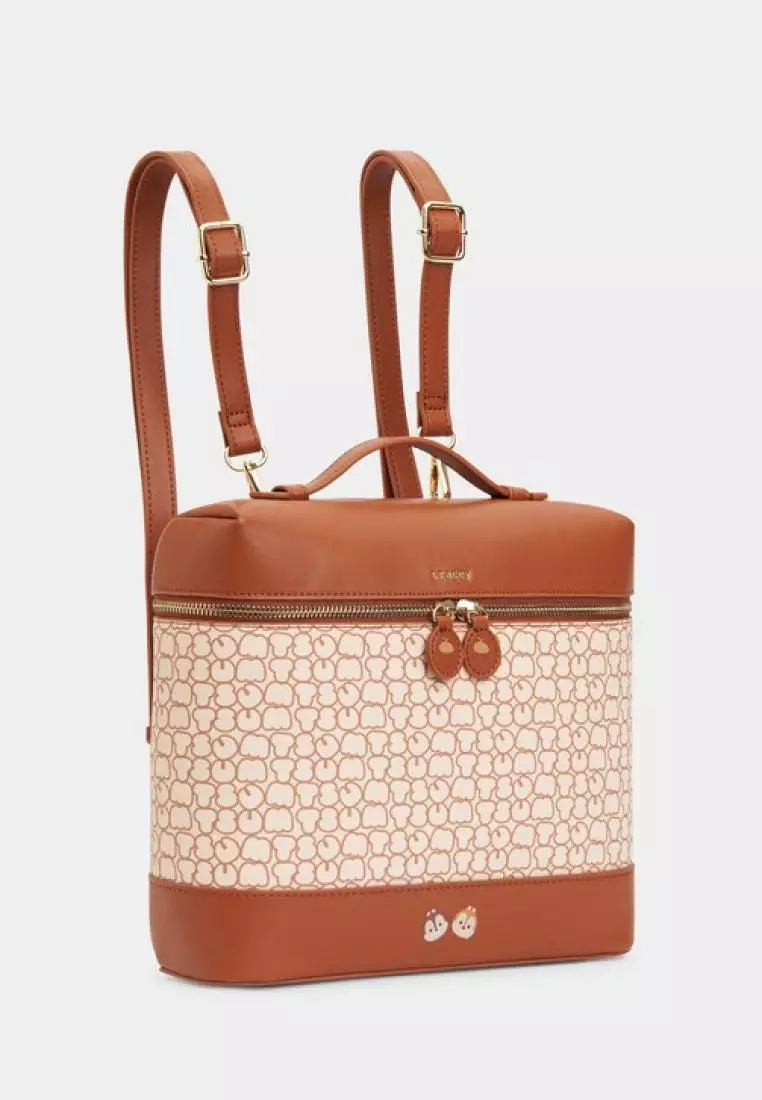 Tracey x Tsum Tsum Monogram Boxy 2-Way Bag Backpack Sling Bag