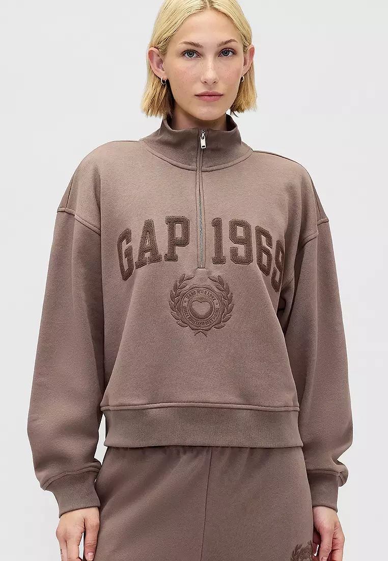 Buy GAP Logo Half Zip Sweatshirt 2026 Online | ZALORA