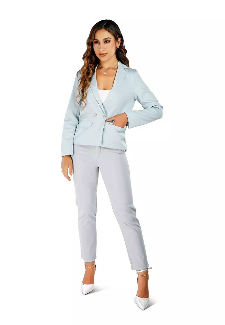 Light blue casual jacket top