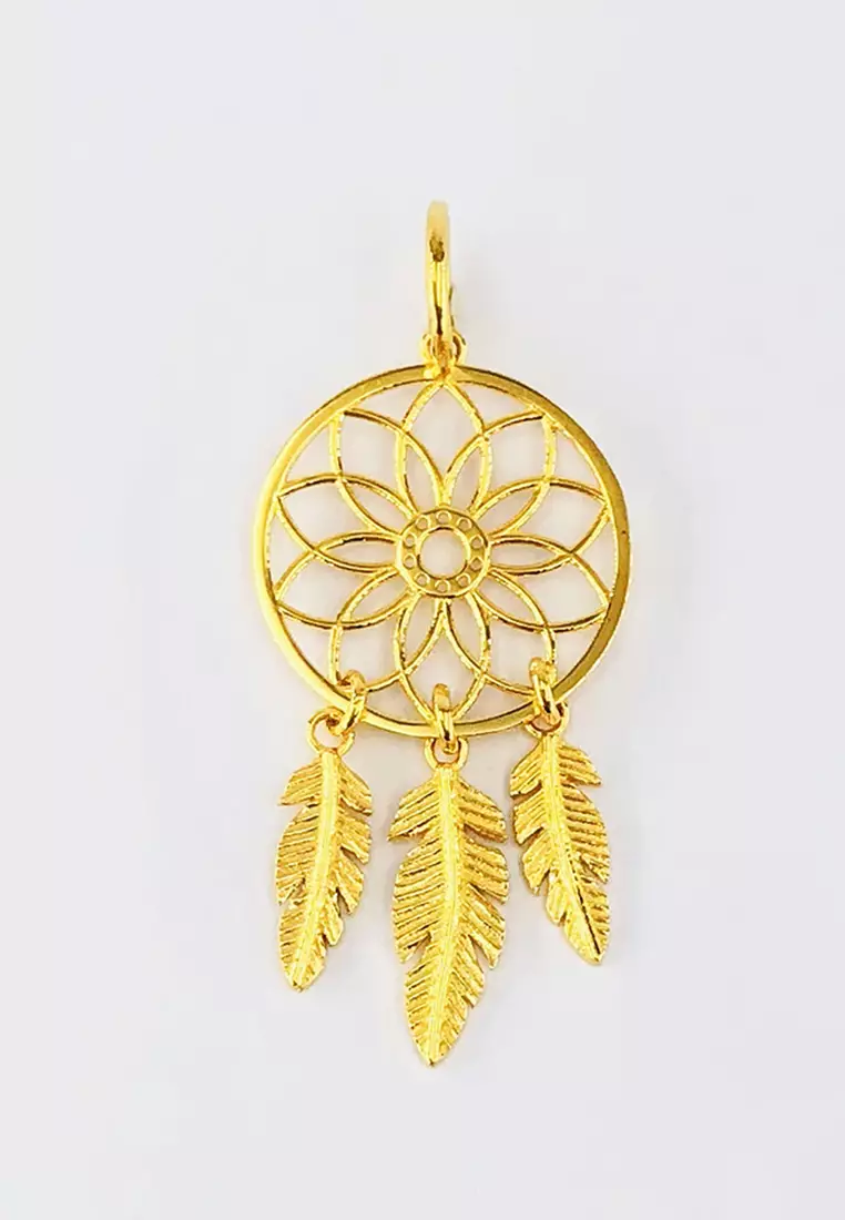 Arthesdam Jewellery 916 Gold Intricate Dreamcatcher Pendant