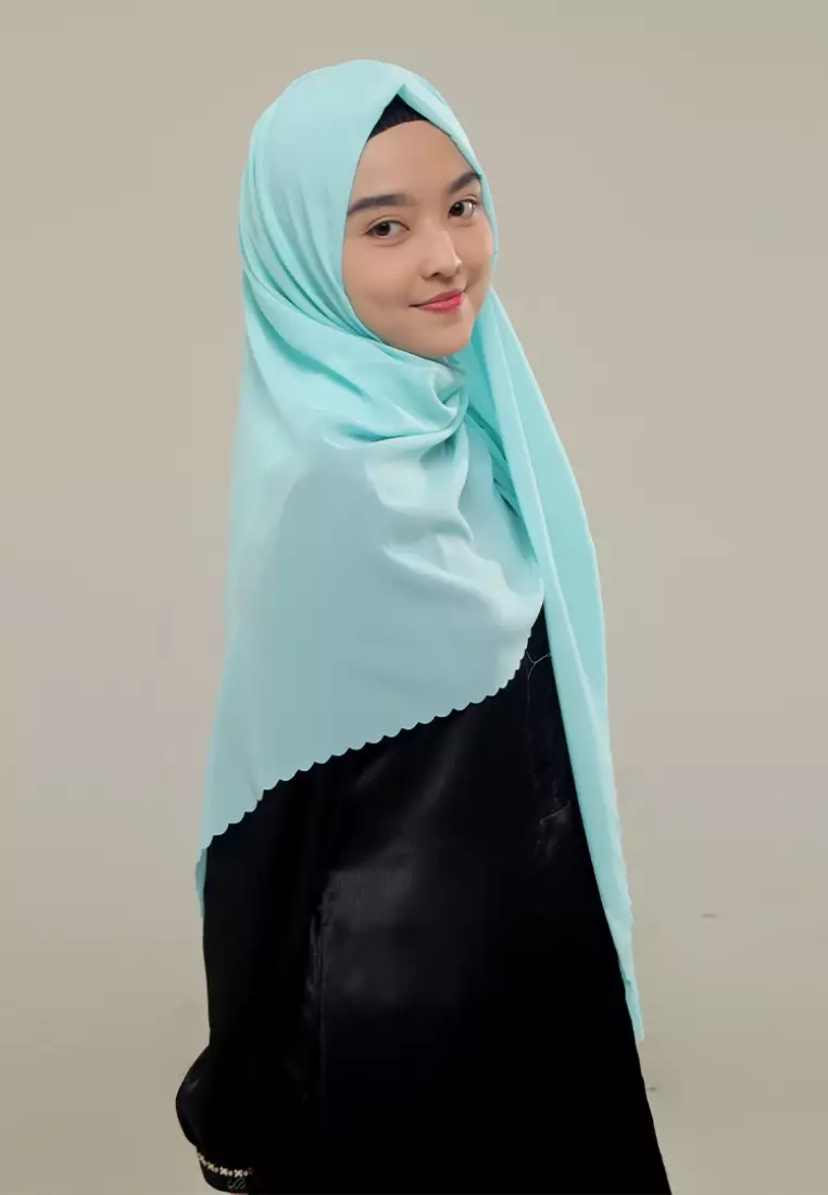 Rabbani - Kerudung Segiempat Zahira NK Aurion XL - Blue Grass