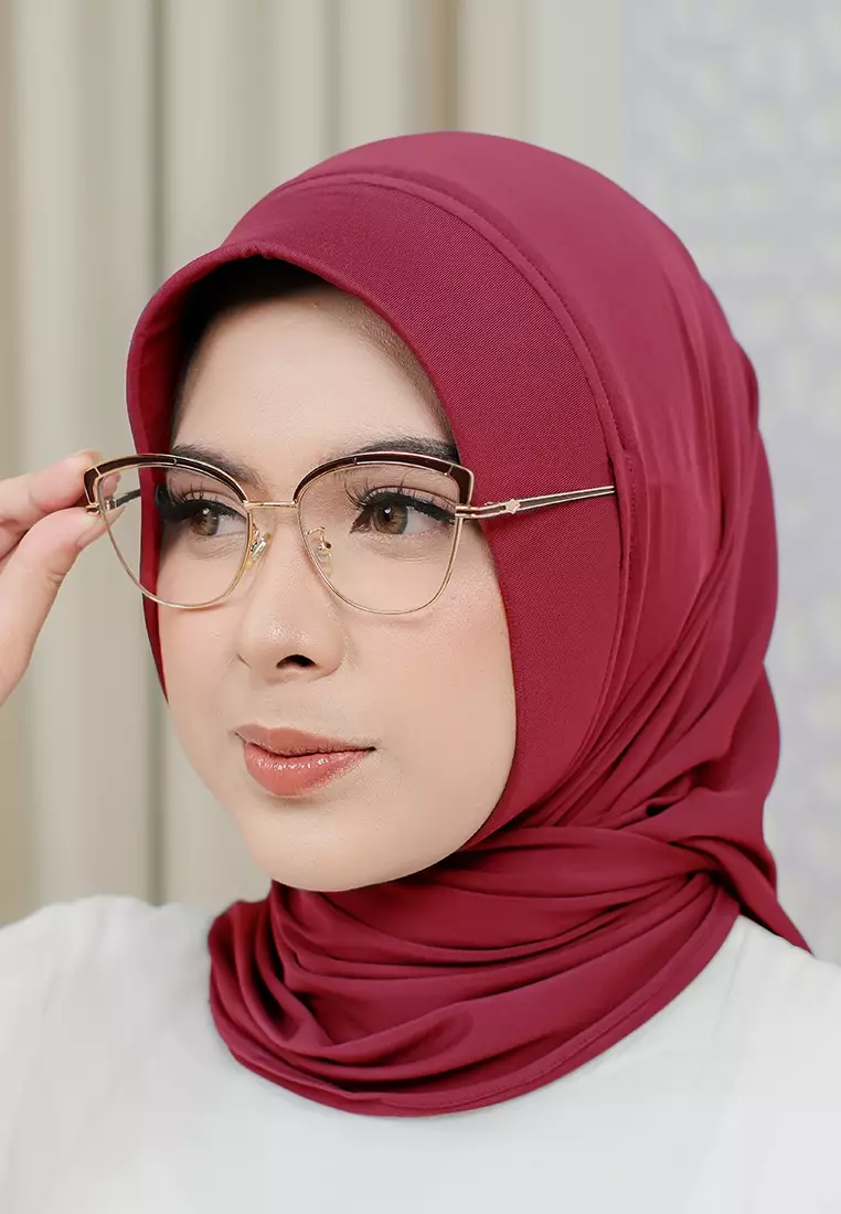 HIJAB INSTAN SOFTPAD AMEENA - FLAMINGGO