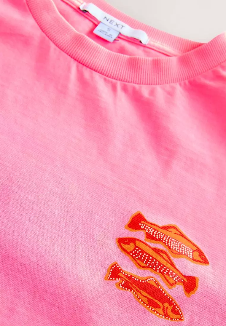 Oversized Sardine Matchbox Graphic Short Sleeve Crew Neck 100% Cotton T-Shirt