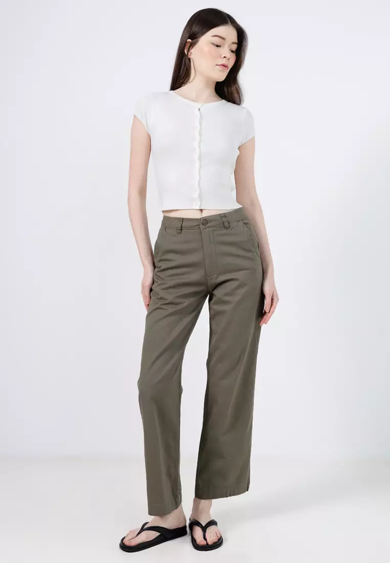Wide Leg Chino Pants