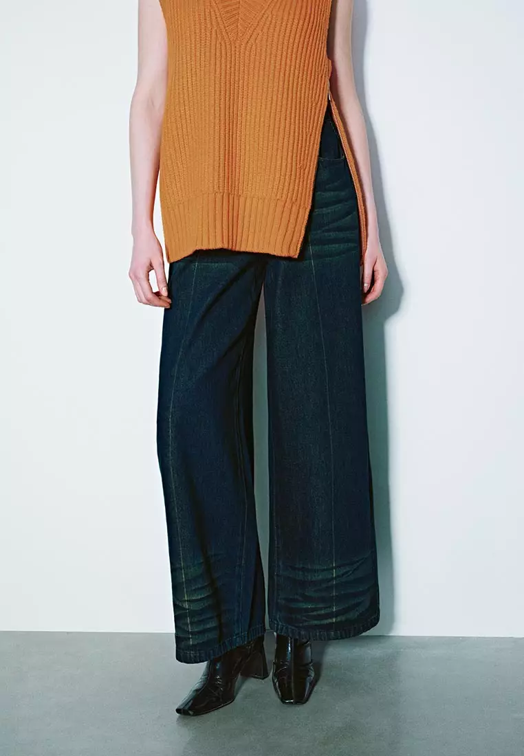 High Waist Wide Leg Baggy Denim Pants