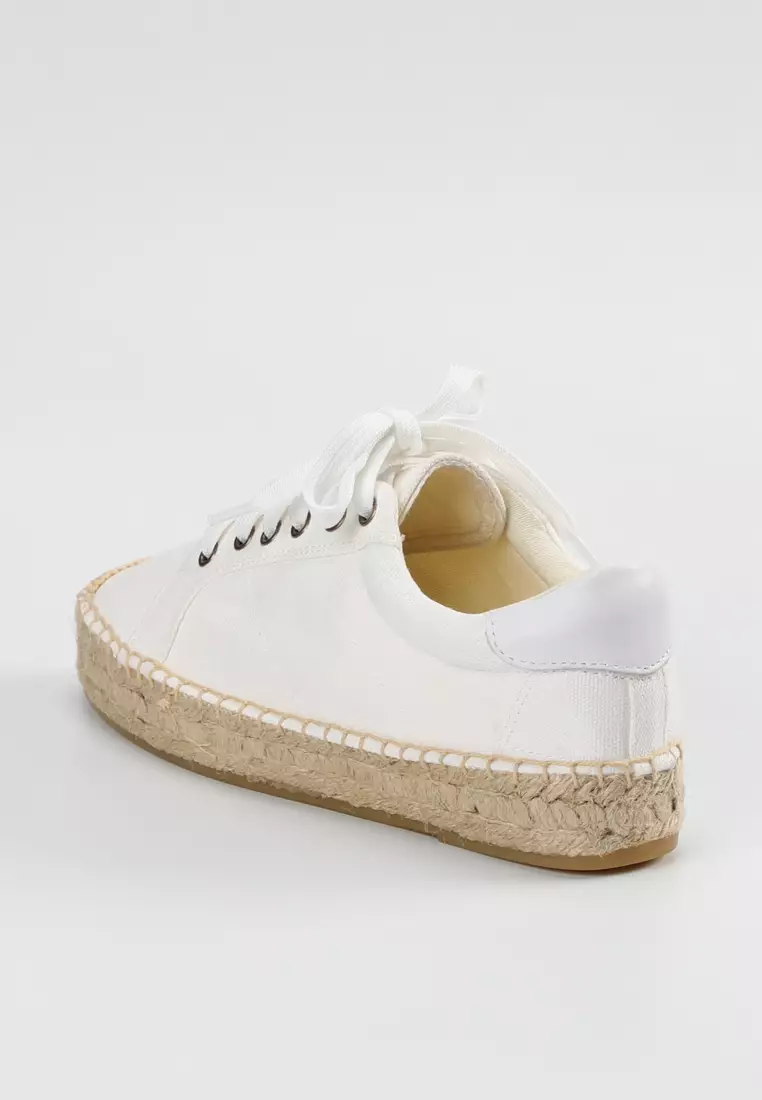 Platform Lace Up Canvas Espadrilles HB010