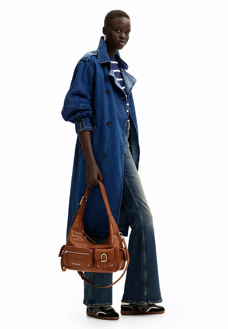 Desigual Woman Denim Trench Coat.