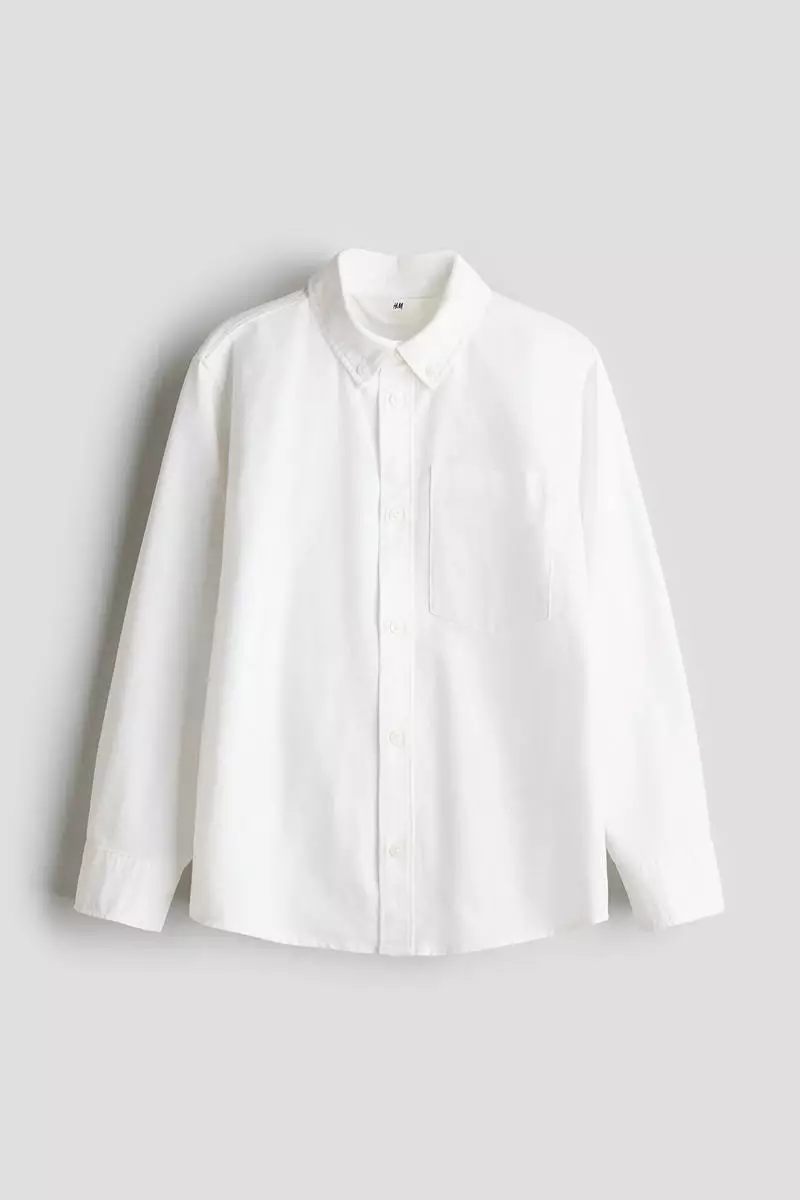 Button-down cotton shirt