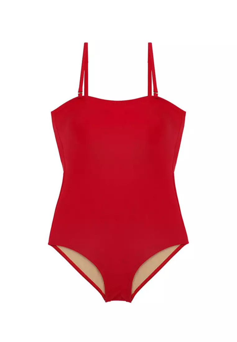 2024 Korean camisole sexy tight hot spring style one piece swimsuit CA24032122RD