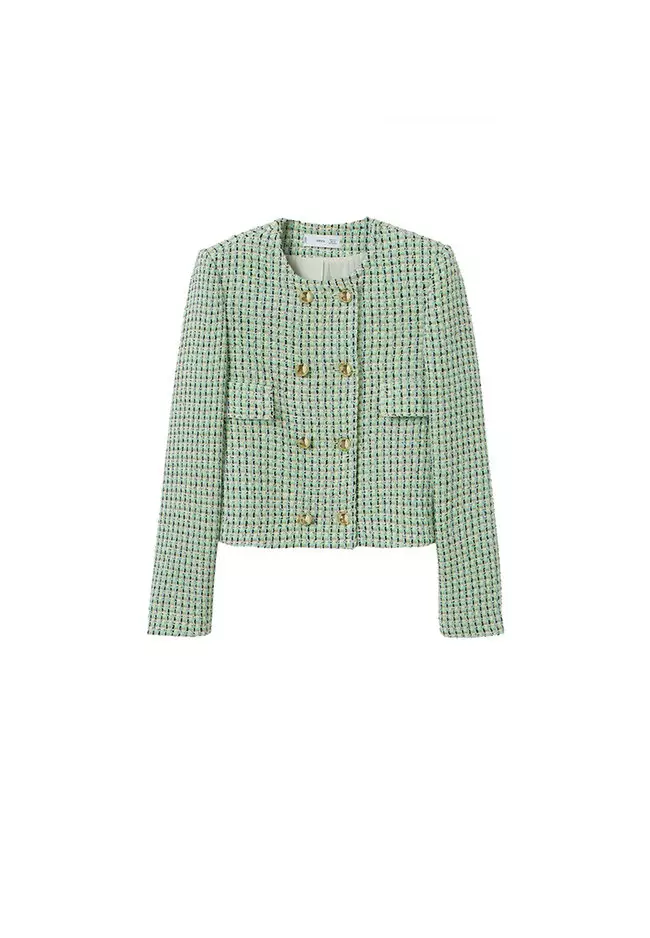 Buy Mango Double-Breasted Tweed Jacket 2023 Online | ZALORA Philippines