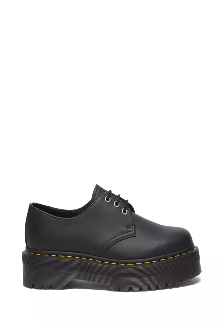 Discount on Dr. Martens  shoes - SKU: 1461 Quad Genix Nappa Leather Plaform Shoes Black - Women