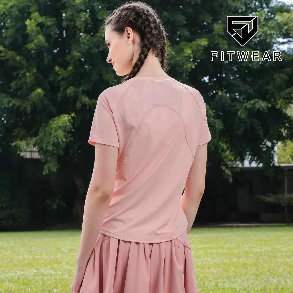 Fitwear Kaos Big Size Olahraga Wanita BROOKLYN UPPER BACK BREATHABLE - PEACHY