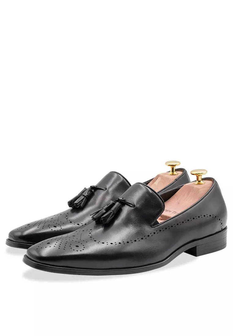 Pergamino Black Tassel Loafer