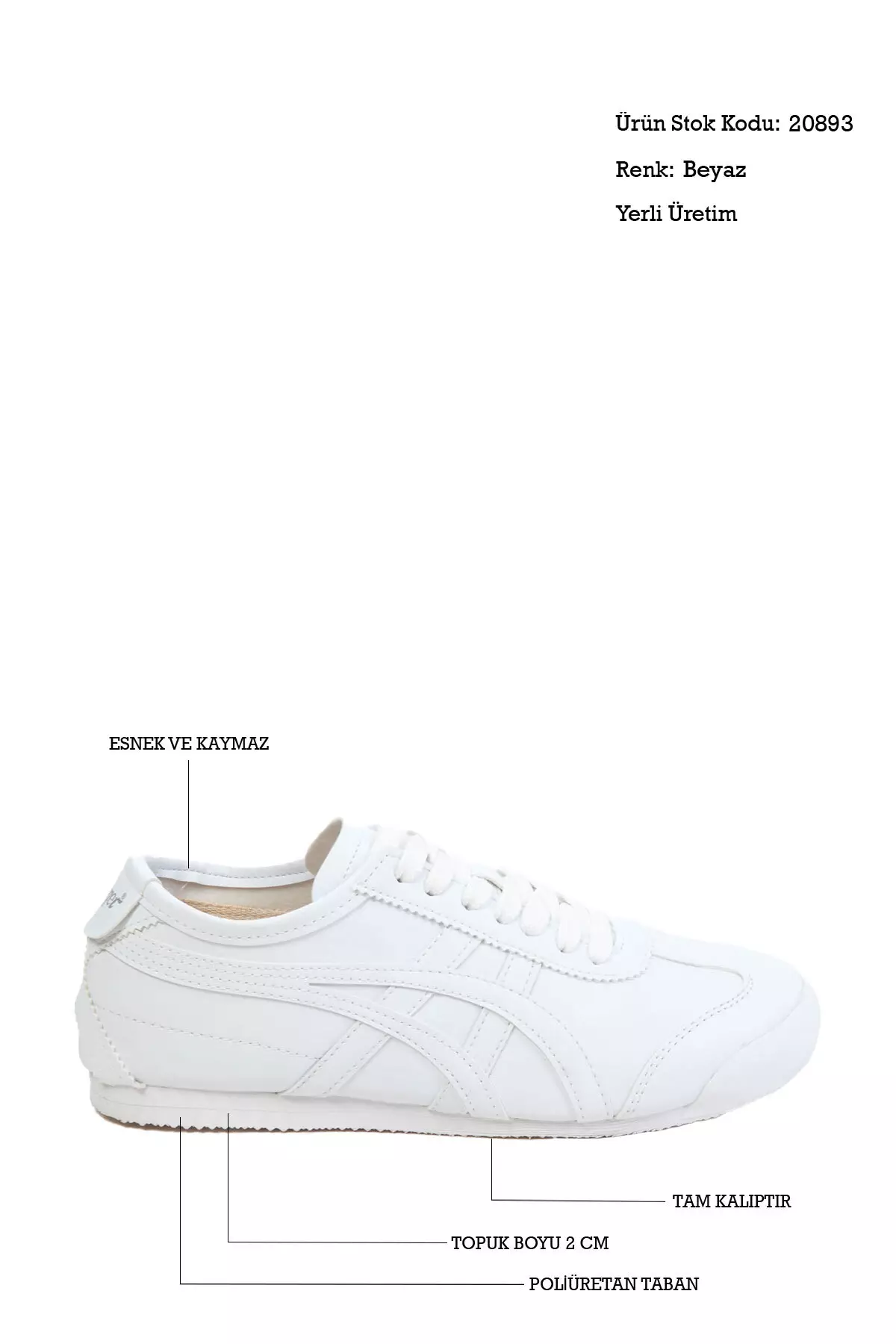 White Unisex Sneaker 20893
