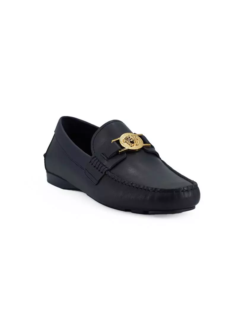 Versace sales leather loafers