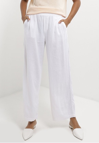 Old Navy High-Waisted Wide-Leg Linen-Blend Pants | ZALORA Malaysia