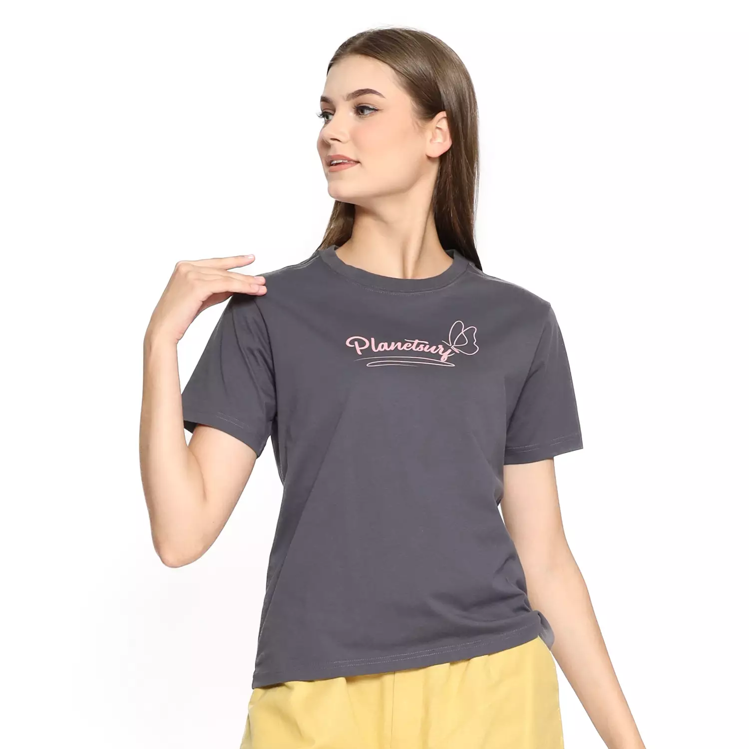 Planet Surf Clothing Kaos Lengan Pendek Wanita Hesty Ladies Bassic Tee 231C Planet Surf