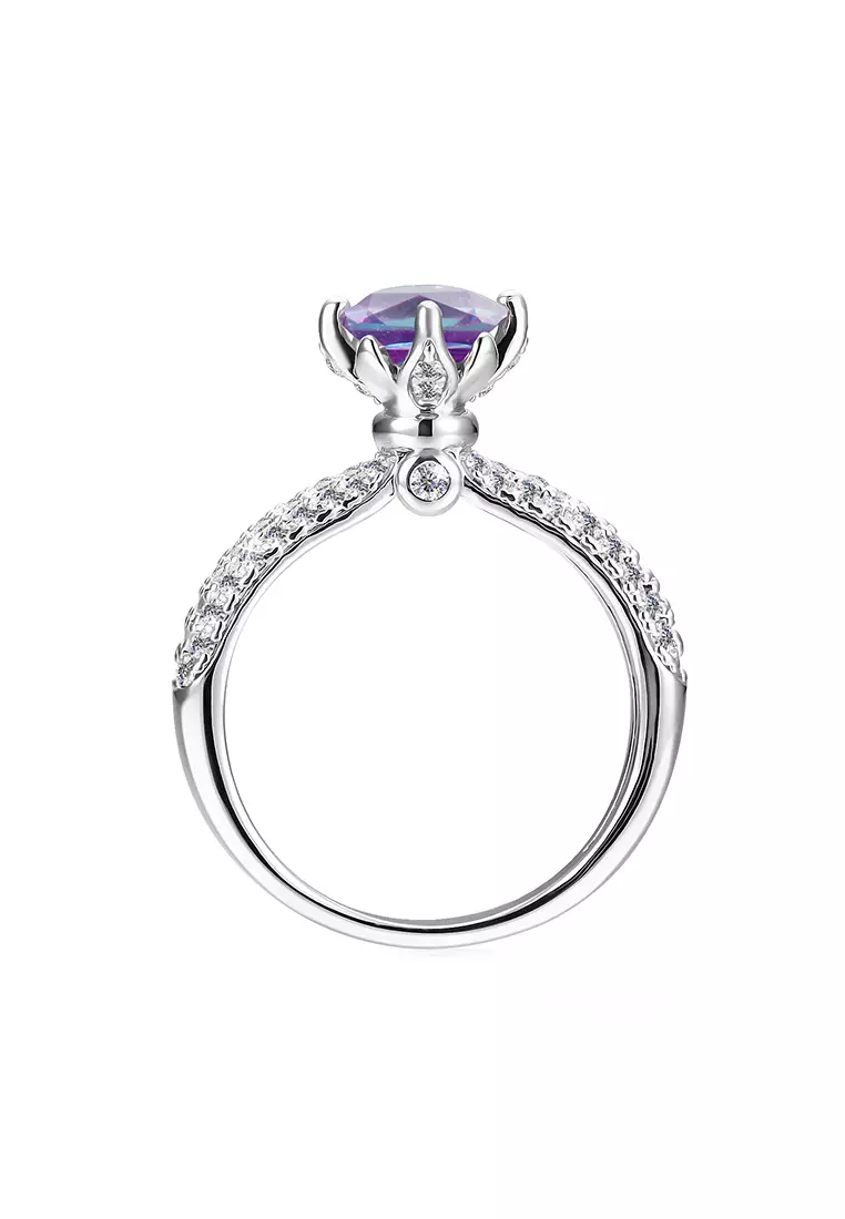 [ Alexandrite Collection ] Tania Crown Alexandrite Ring WG - Cincin Alexandrite s925 by Her Jewellery