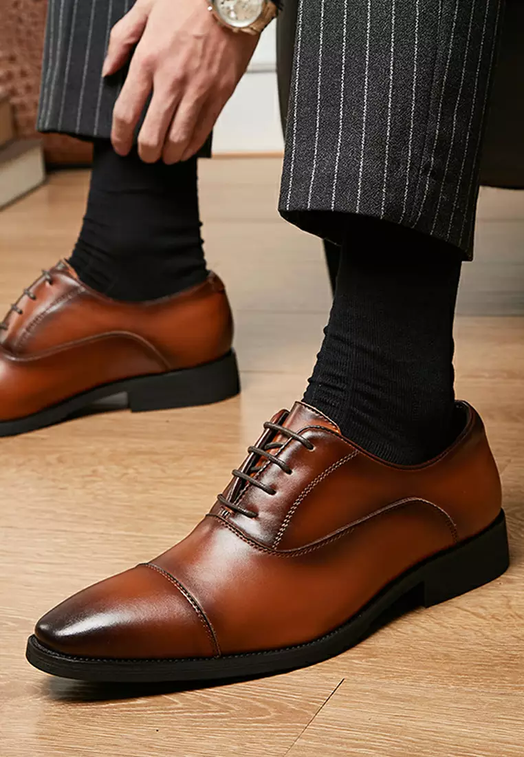 Leather Cap Toe Business Shoes KB22KB05