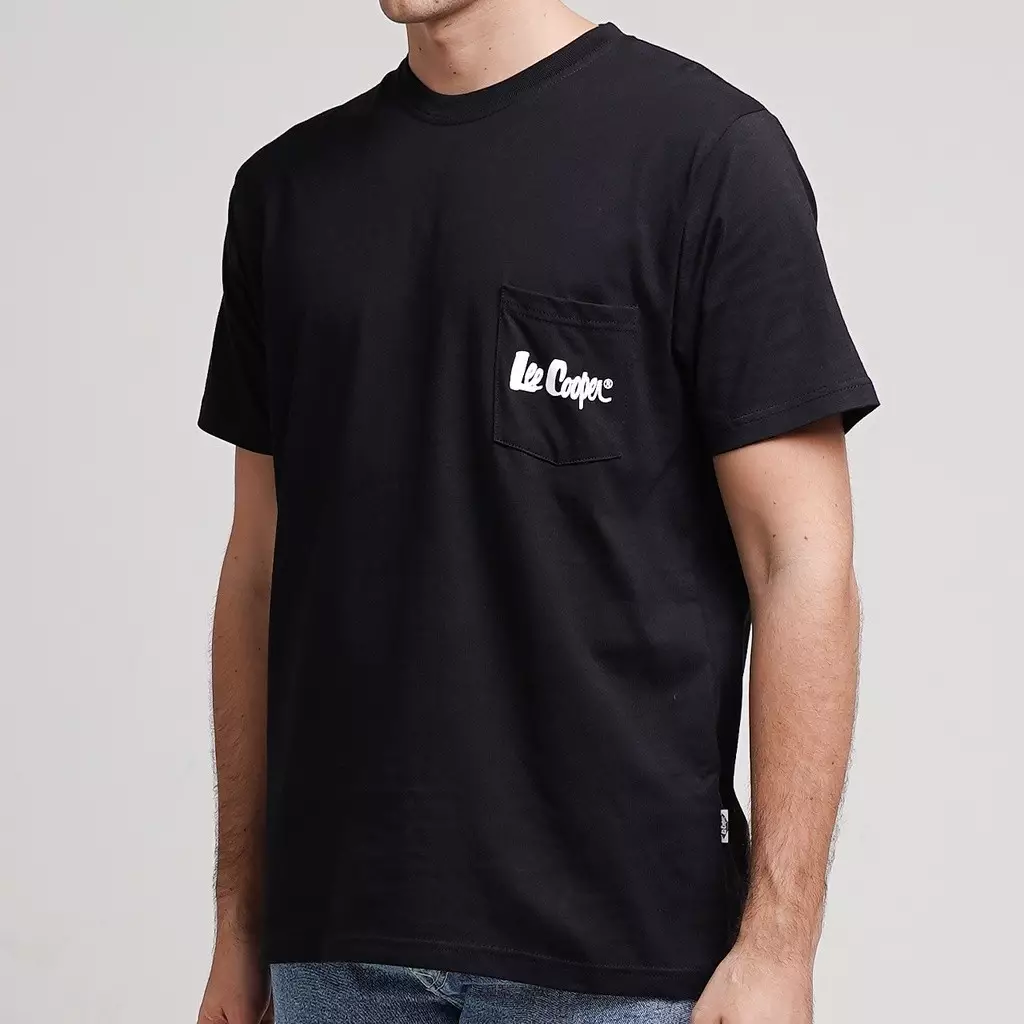 Lee Cooper T-Shirt Logo Type Pocket Black