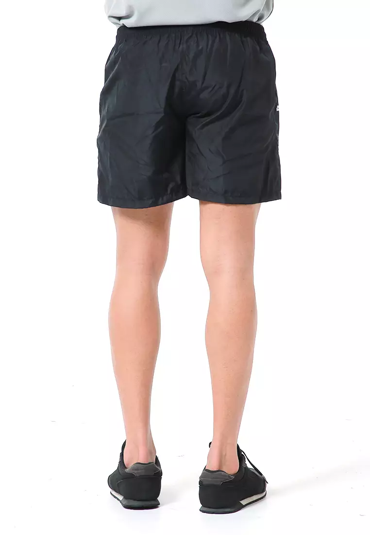 Halburt Celana Pendek Olahraga Pria Short Pants Kasual Simple Material Parasut ORIGINAL - Black Silver