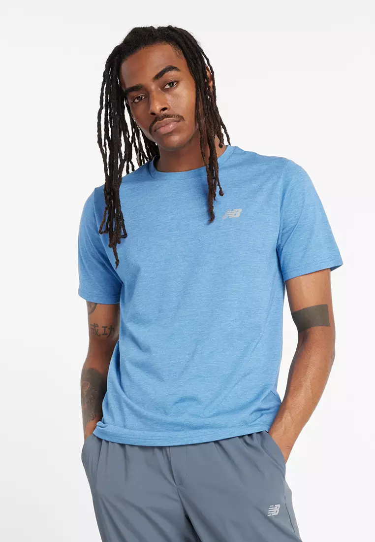 New balance heather tech short sleeve shop