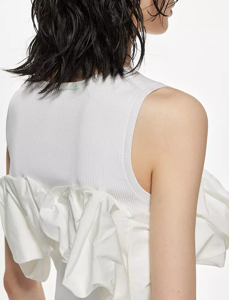 Eco-Friendly Stretch Yarn Fitted Everyday Casual Knit Vest