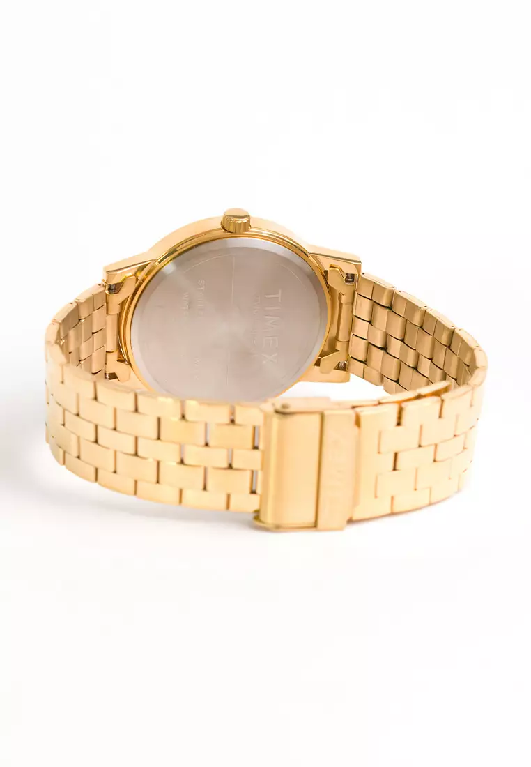 Timex T1 Series Gold Stainless Steel Mens Watch TW00T102E CLASSICS