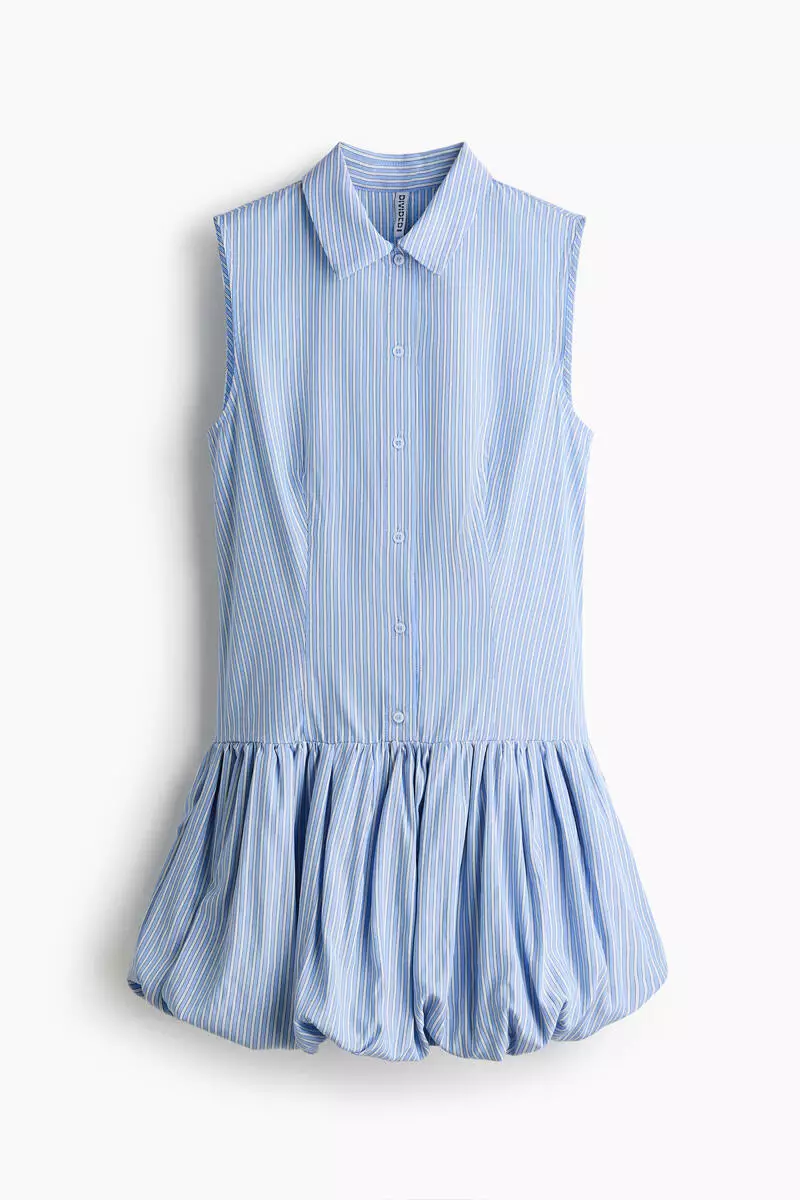 Bubble-hem shirt dress