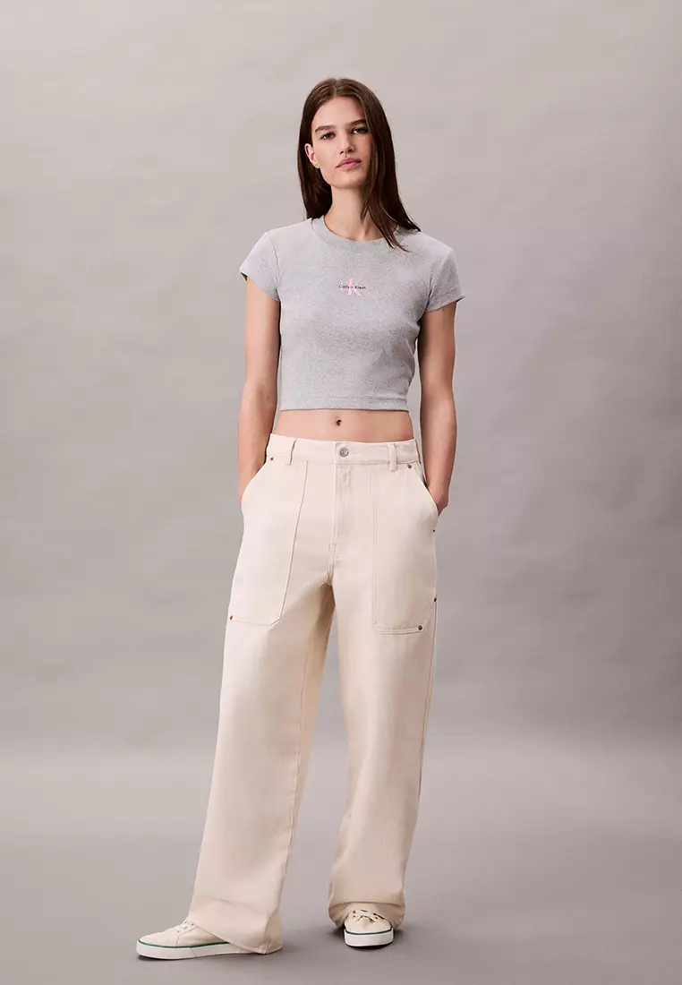 修身短版標誌上衣 - Calvin Klein Jeans