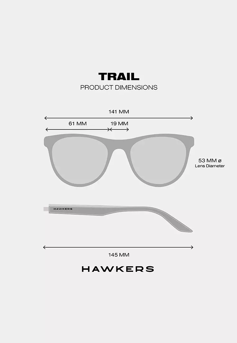 HAWKERS Polarized Cyan Blue Chrome Trail Sunglasses For Men And Women, Unisex. Official Product Designed In Spain