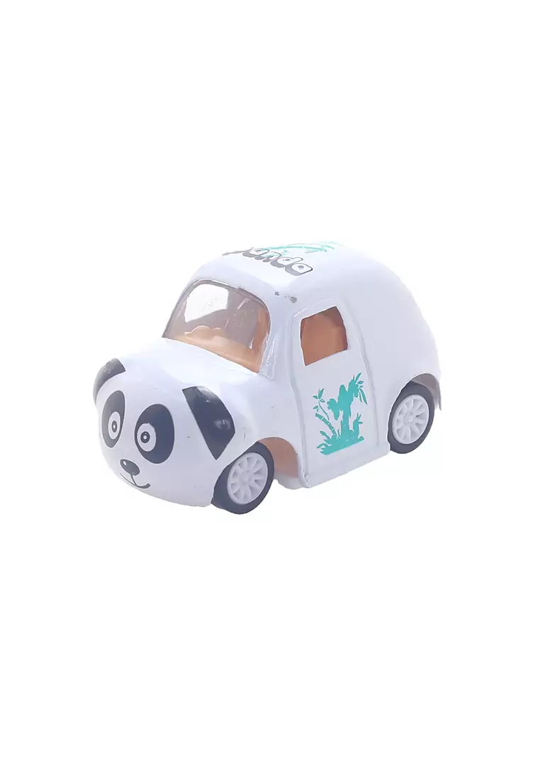 Mainan Anak Mobil Cartoon Alloy Pull Back Car Putih Type A